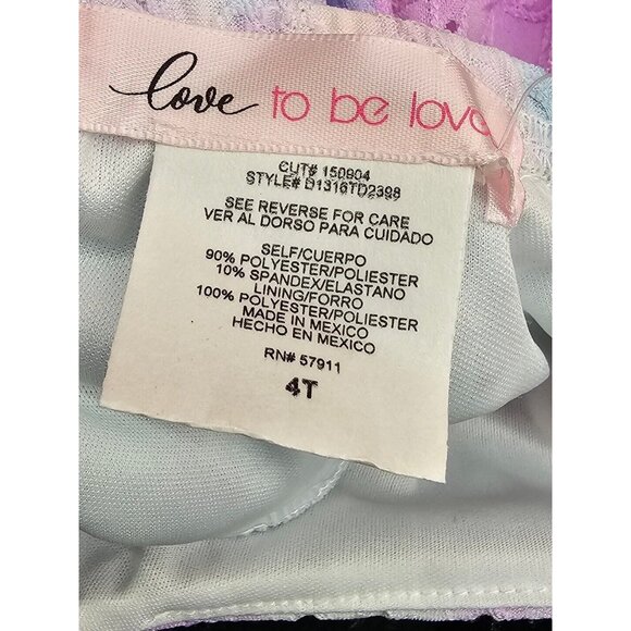 Love To Be Loved Pastel Watercolor Tie Dye Eyelet Knit Sun Dress Toddler Girl 4T - Picture 4 of 7